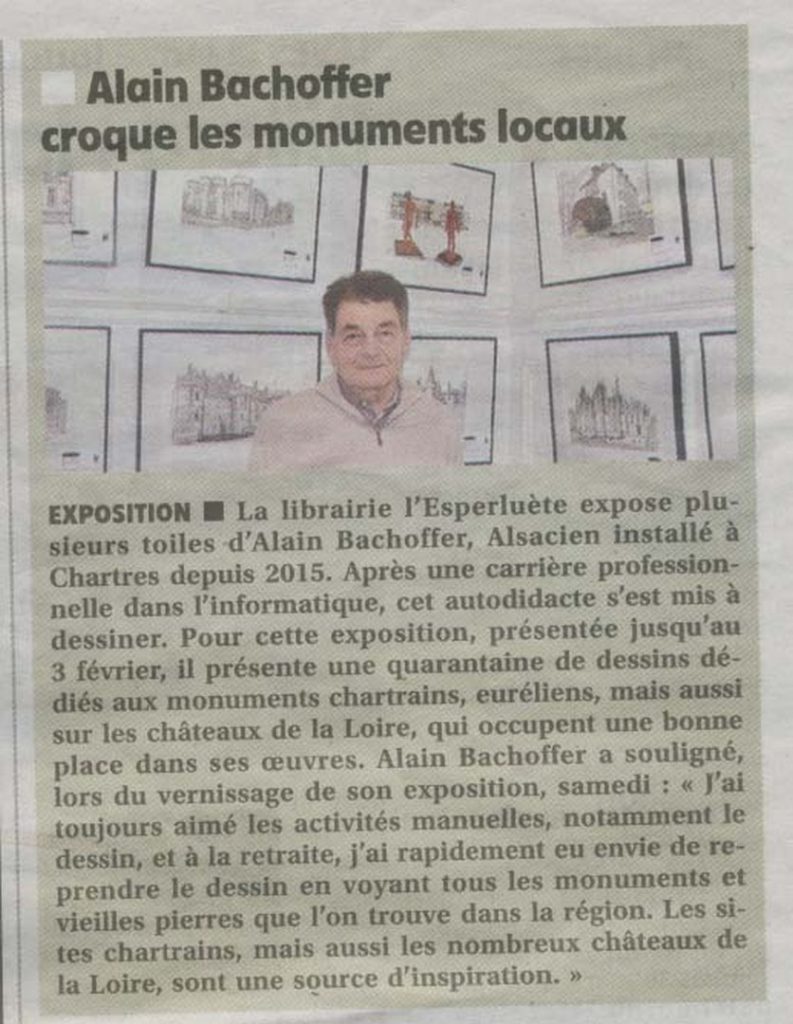 Article Echo Républicain du 15/01/2024