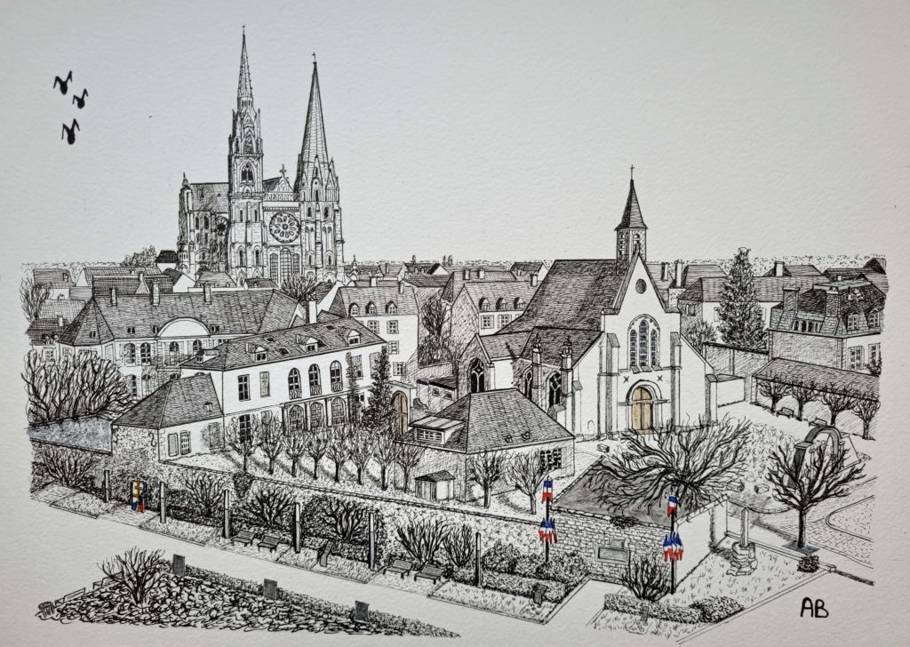 Chartres Cathédrale et église Ste Foy (2 ème version)